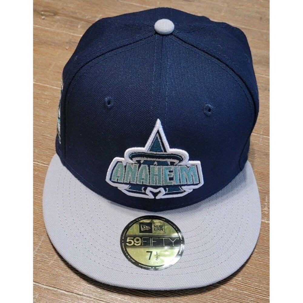 Anaheim Angels New Era 59Fifty 50th Anniversary Blue Fitted Hat Cap 7 1/8 Rare